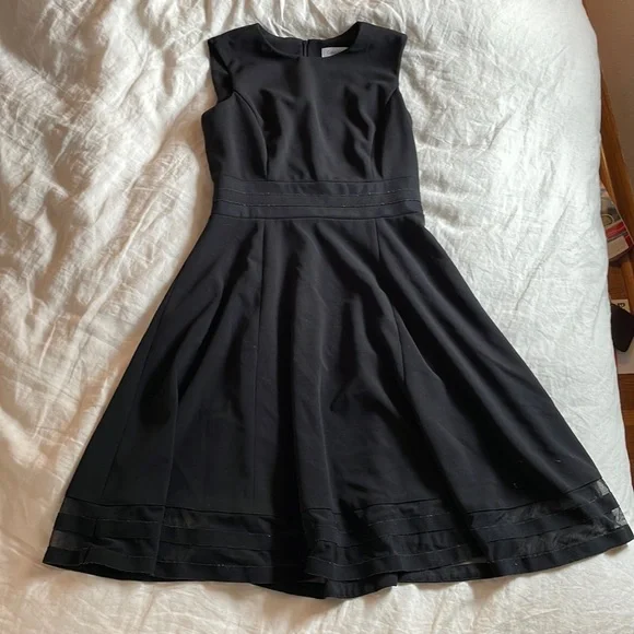 Calvin Klein Illusion Trim Fit and Flare dress; size 4 Calvin Klein Illusion Trim Fit and Flare dress; size 4